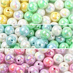 240g 3 couleurs perles acryliques opaques&nbsp;MACR-YW0003-63A