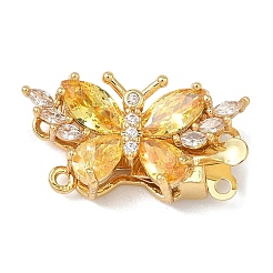 Застежки-бабочки из латуни с микропаве из кубического циркония KK-H526-12G