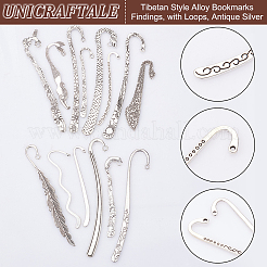 14 шт. 14 стиля тибетский стиль сплав закладки фурнитура AJEW-UN0001-69