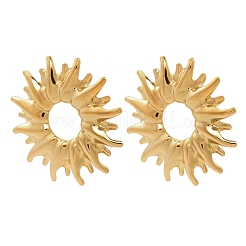 Серьги-гвоздики из нержавеющей стали 304 в форме солнца&nbsp;EJEW-A141-01G