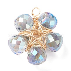 Стеклянные подвески из проволоки PALLOY-JF01319-02