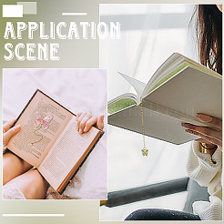 4 шт. 4-х цветные латунные закладки&nbsp;AJEW-CP0006-64