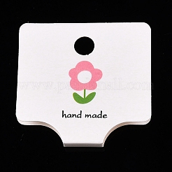 Складные бумажные карточки с цветочным узором для демонстрации ювелирных изделий для ожерелий CDIS-T004-22