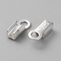 925 faltbare Quetschenden aus Sterlingsilber&nbsp;STER-WH0011-20S