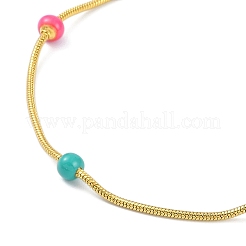 Braccialetti a catena a serpente in acciaio inossidabile 304 con placcatura ionica (ip) per donna&nbsp;BJEW-K254-19G-01