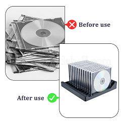 Présentoirs à fentes pour disques CD en plastique&nbsp;ODIS-WH0043-319