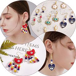 Наборы для изготовления сережек сглаза своими руками&nbsp;DIY-SZ0009-06