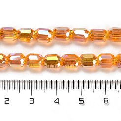 Стеклянные бусины с гальваническим покрытием  EGLA-D030-19D