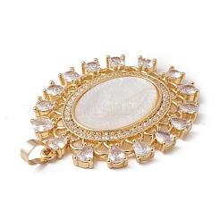 Экологически чистая подвеска из латуни с микропаве из кубического циркония&nbsp;KK-F835-01G