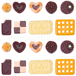 80 Stück 8 Stile undurchsichtige Harz-Decoden-Cabochons&nbsp;CRES-BM0001-02