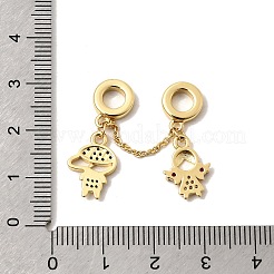 Messing Micro Pave bunte Zirkonia europäischen Baumeln Charms&nbsp;KK-A296-40G