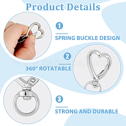 10 шт. застежка-крючок из цинкового сплава в форме сердца FIND-DC0007-57P