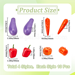 40шт 4 вида пенопластовых искусственных овощей AJEW-GF0009-58