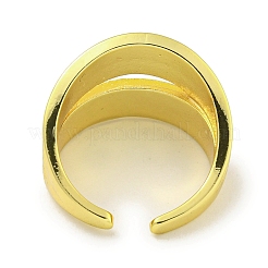 Открытые манжеты из латуни с микро-паве и кубическим цирконием для женщин RJEW-I104-15G