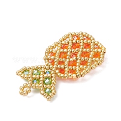 Подвески в виде ананасов из стеклянных бусин PALLOY-MZ01109