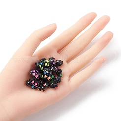 Непрозрачные черные акриловые бусины MACR-YW0002-80