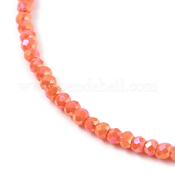Braccialetti con perline di vetro placcate sfaccettate&nbsp;BJEW-JB05693-01