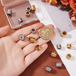 16 шт. 4 стиля ионного покрытия (IP) 304 нержавеющая сталь европейские бусины STAS-UN0061-08