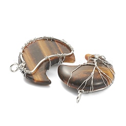 Кулоны из натурального тигрового глаза&nbsp;G-L520-E07-P