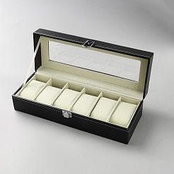 Органайзер для часов из искусственной кожи с 6 отделением ODIS-WH0331-17