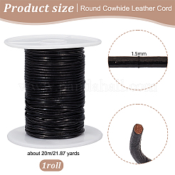 Круглый шнур из воловьей кожи длиной 20 метр.&nbsp;WL-WH0015-01A-02