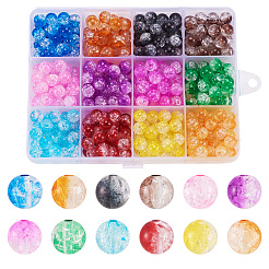 Два тона прозрачные треск акриловые бусины CACR-TA0001-01