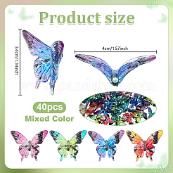 40 pièce de perles acryliques opaques imprimées&nbsp;MACR-PH0002-16