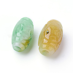 Myanmar natural de jade / burmese jade cuentas europeas&nbsp;G-E418-13