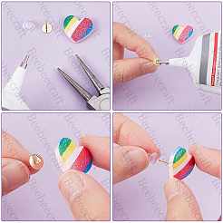 200 шт. 2 цвета фурнитура для сережек-гвоздиков из нержавеющей стали 304 STAS-BBC0004-88