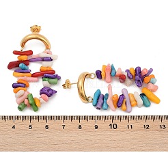 Серьги-гвоздики из нержавеющей стали 304 с акриловыми кристаллами EJEW-U045-03G