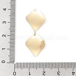 Фурнитура для сережек с микропаве из кубического циркония из латуни&nbsp;LS-KK-E791-04G