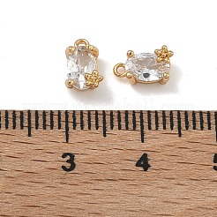 Pendenti in zirconi cubici trasparenti in micro pavè di ottone&nbsp;KK-B172-11G