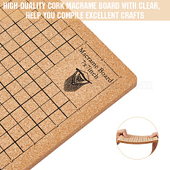 Квадратная доска для вязания пробковой хлопковой веревки AJEW-WH20017-87A