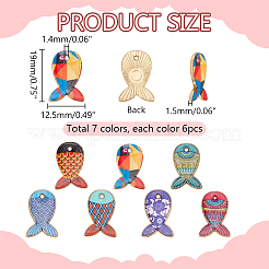 42шт 7 цвета подвески из сплава с покрытием стойки&nbsp;FIND-PH0021-11