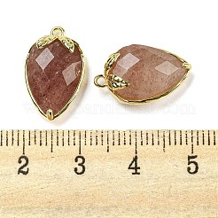 Pendenti sfaccettati in quarzo fragola naturale&nbsp;G-M431-06G-06