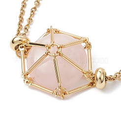 Латунный плетеный мешочек для макраме&nbsp;BJEW-JB09833-01