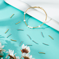 30 шт. 2-х цветные бусины-трубки из нержавеющей стали 304 STAS-UN0054-16