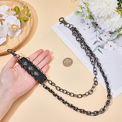 1 шт. двухслойные цепные ремни из сплава для брюк&nbsp;AJEW-GF0011-93D