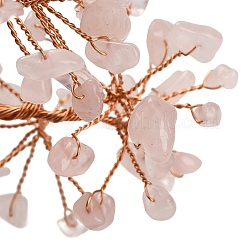 Décorations d'arbre de vie en éclats de quartz rose naturel&nbsp;GG-CBACC2B-01B
