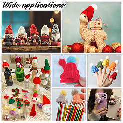 60 шт. 2 стиля шерстяной плетеной шапки ручной работы с украшением AJEW-NB0005-60