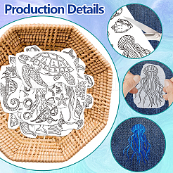 4 лист 11.6x8.2-дюймовых рисунков вышивки палочками и стежками DIY-WH0455-036