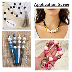 100шт 10 цвета непрозрачные акриловые бусины&nbsp;MACR-BT0001-06