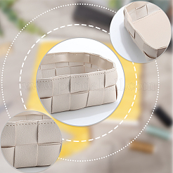 Прямоугольные корзины для хранения из искусственной кожи с узором «тартан»&nbsp;AJEW-WH20004-66A