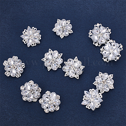 24 шт. булавки для лацкана одежды со стразами в виде цветка&nbsp;JEWB-GO0001-23