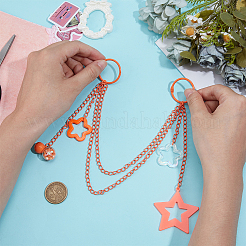 Акриловая звезда подвеска железная цепочка сумка декоративные цепи&nbsp;HJEW-OC00295