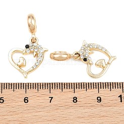 Legierung Kristall Strass europäischen baumeln Charms&nbsp;AL-CBAC2D3-06G