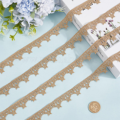 Ruban de bordure en dentelle de polyester en forme d'étoile&nbsp;OCOR-WH20003-12A-01