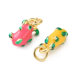 Pendentifs d'émail en laiton &nbsp;KK-D111-02G