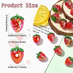 20шт 2 цвета прозрачные акриловые бусины с УФ-покрытием&nbsp;FIND-CJ0005-26