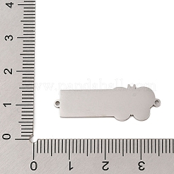 Шармы-соединители из нержавеющей стали 304 с голубой эмалью&nbsp;STAS-P377-16P-C